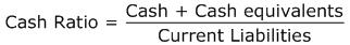 Cash Ratio formula